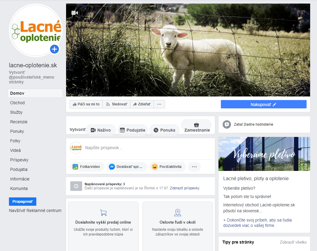 facebook lacné oplotenie