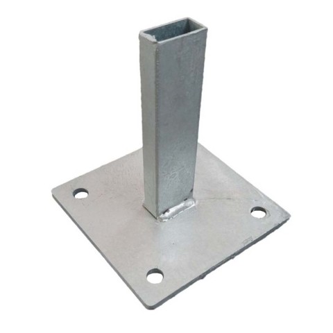 Pozinkovaná kotevná pätka na plotový stĺpik Ø 38 mm do betónu