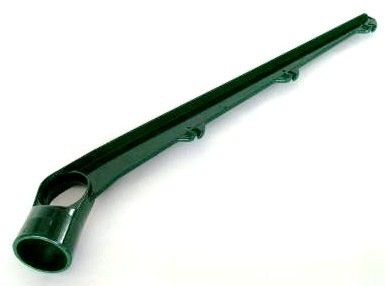 Bavolet na 3 rady ostnatého drôtu pre stĺpik s priemerom 48 mm poplastovaný v zelenej farbe RAL 6005