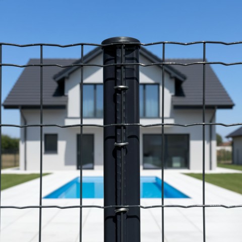 Plotový stĺpik CLIP 48/3000 mm ku zváraným sieťam vo farbe RAL7016