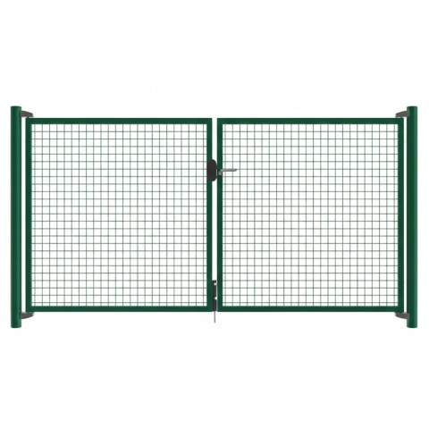 Brána FORTINET dvojkrídlová poplastovaná 3000/1450 mm vo farbe zelenej