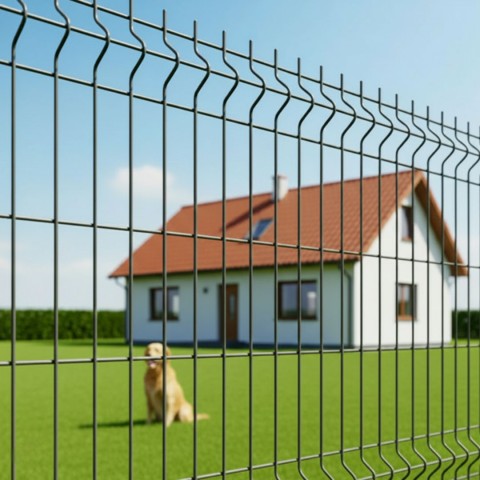 Plotový panel BRAVO 3D LIGHT poplastovaný 1230 mm vo farbe antracitovej šedej RAL 7016