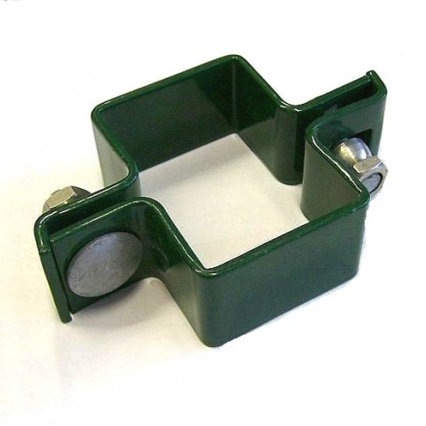 Objímka priebežná pre stĺpik bez dier 40×60 mm poplastovaná vo farbe zelenej