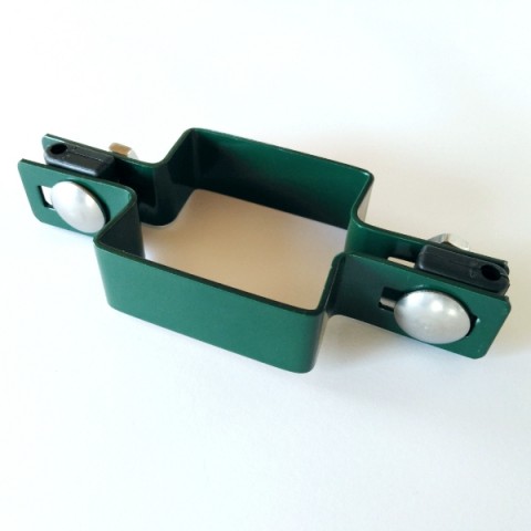 Objímka priebežná zelená pre stĺpik bez dier 60×60 mm poplastovaná