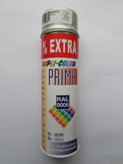 Univerzálny korekčný sprej PRIMA RAL 9006 - biely hliník metalíza