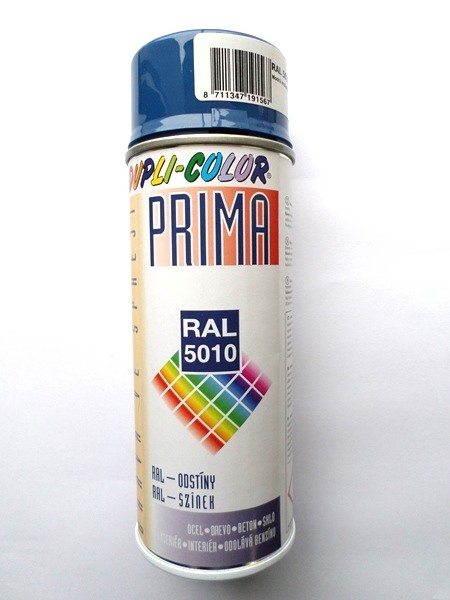 Univerzálny korekčný sprej PRIMA RAL 5010 - enziánová modrá