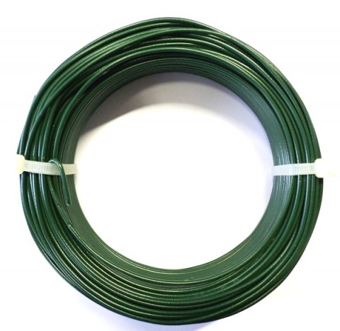 Drôt viazací poplastovaný 2,0 mm/50 m v zelenej farbe RAL 6005
